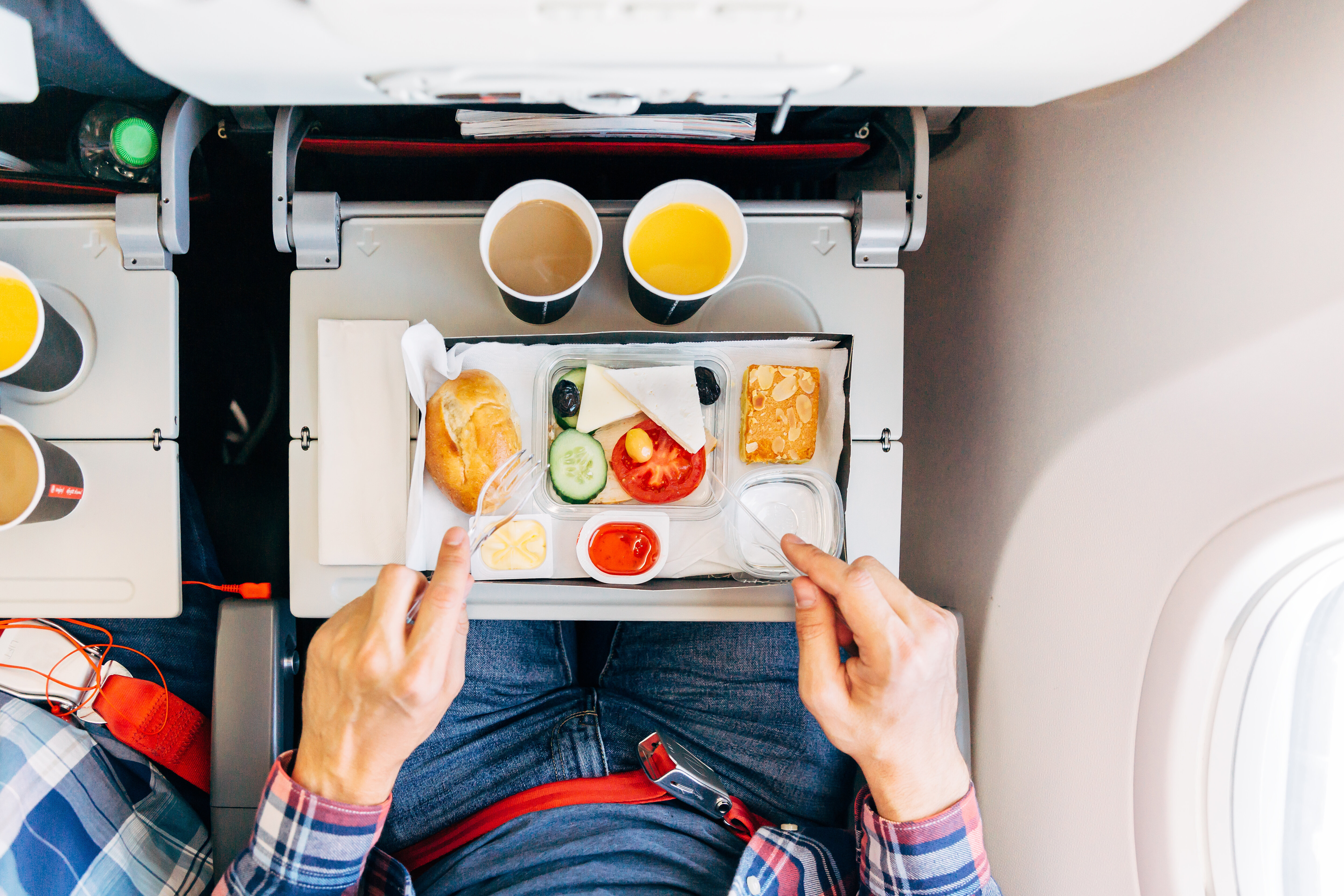 Включи еду никуда. Еда в самолете. Контейнер для еды в самолете. Перекус в самолет. Обед в самолете.