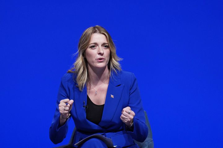 Dehenna Davison speaking on stage during the Conservative Party annual conference last year.
