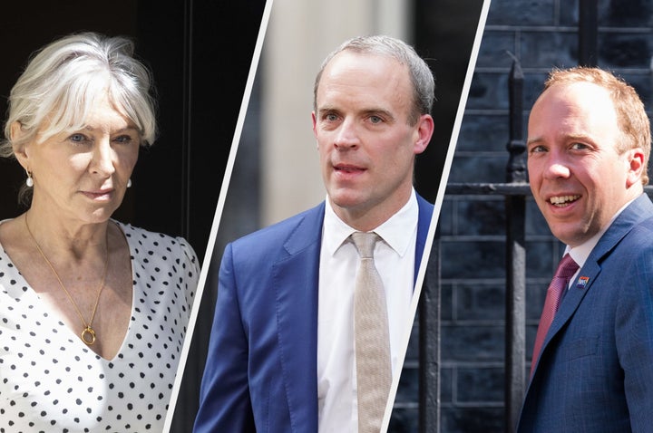 Nadine Dorries, Dominic Raab and Matt Hancock are among those standing down.