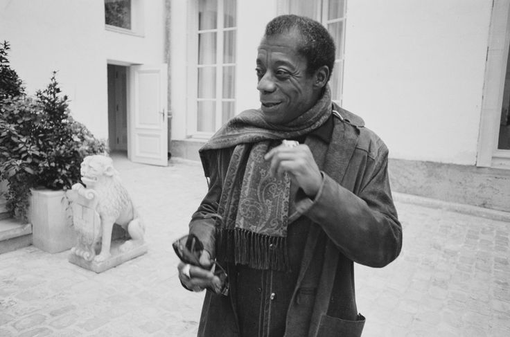 American writer James Baldwin in Paris.