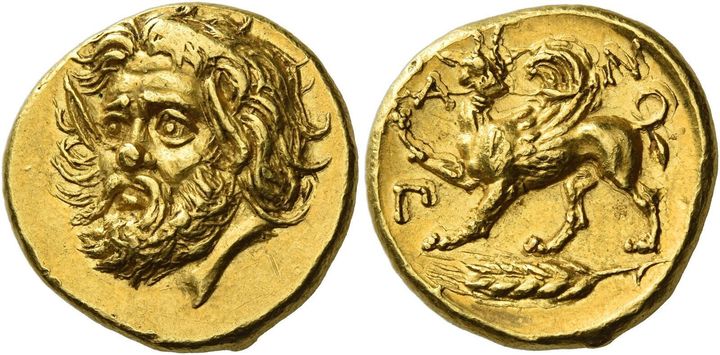 Ένα από τα πιο ακριβά νομίσματα, ο χρυσός στατήρας του Παντικαπαίου από την Ταυρική Χερσόνησο (Κριμαία) πωλήθηκε στη δημοπρασία της Numismatica Ars Classica Auction 138 για το εκπληκτικό ποσό