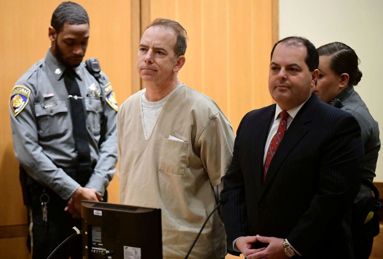 Kent Mawhinney appears in Stamford Superior Court on Feb. 20, 2020, in Stamford, Connecticut.