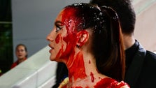 Ukrainian Protester Douses Herself In Blood At Cannes Ukrainian Protester Douses Herself In Blood At Cannes
