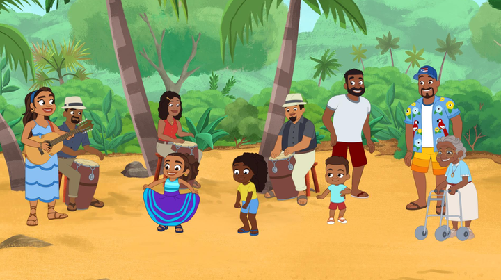 Un fotograma de "el camino de alma," creado para PBS Kids.