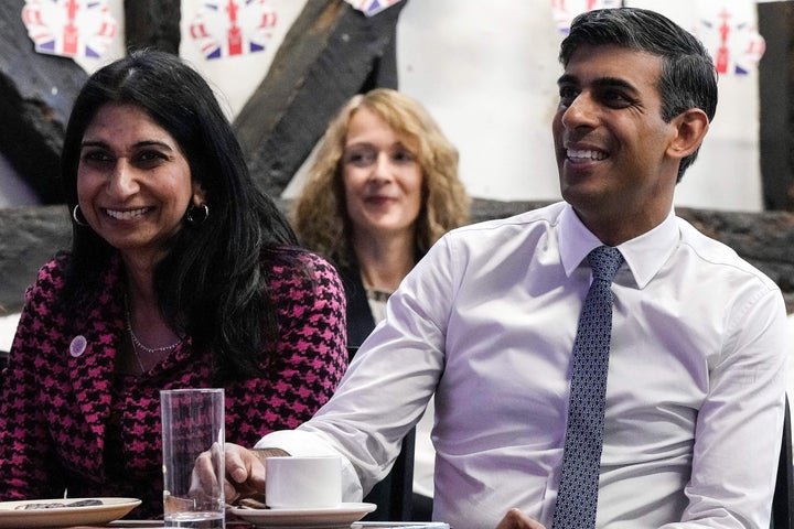 Rishi Sunak and home secretary Suella Braverman 