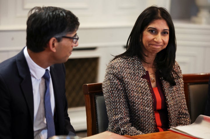 Prime minister Rishi Sunak and home secretary Suella Braverman