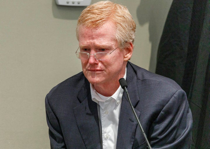 Alex Murdaugh gives testimony during his murder trial at the Colleton County Courthouse in Walterboro, South Carolina, on Feb. 23, 2023.