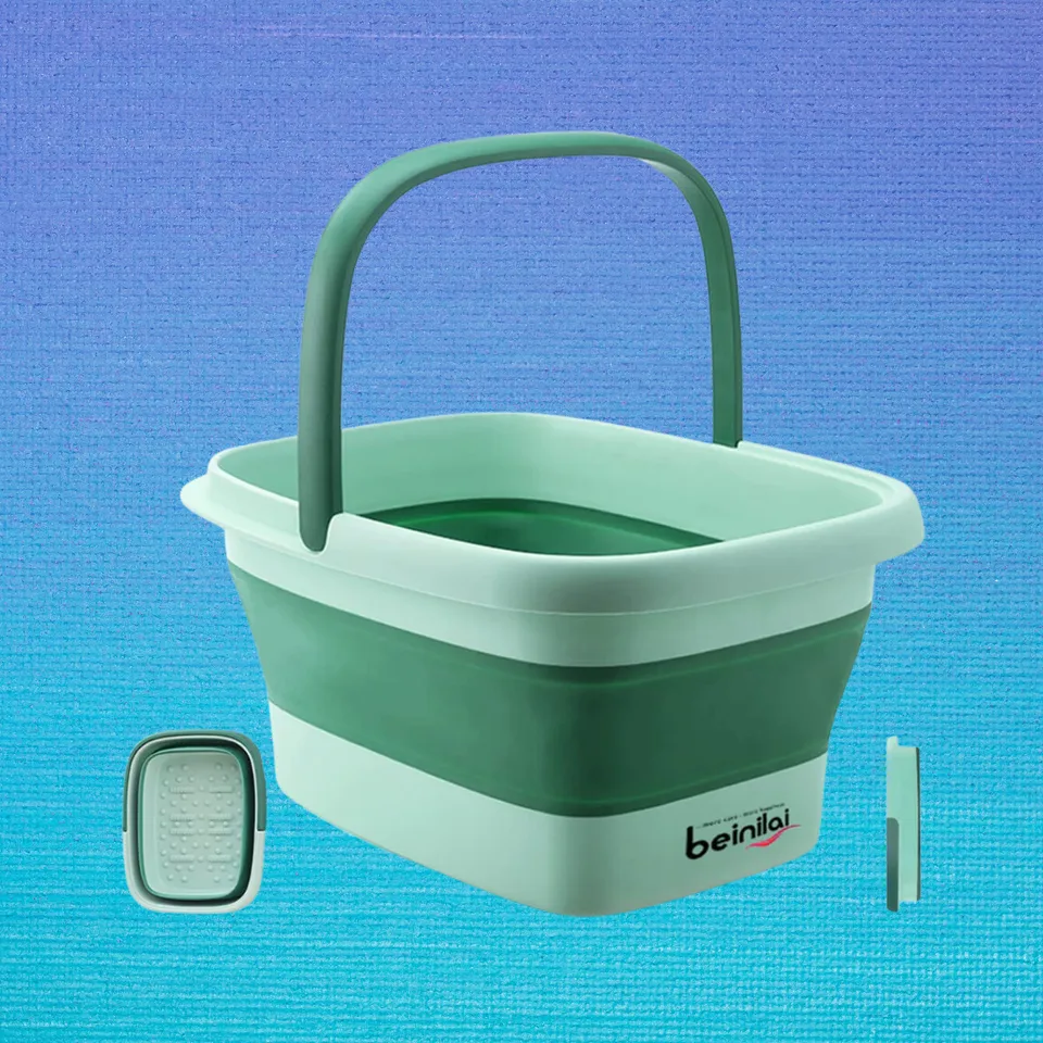 Plastic Foot Bath Basin(Green)-Collapsible Bucket-Beinilai