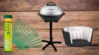 <a href="https://www.amazon.com/Murphys-Naturals-Mosquito-Repellent-Incense/dp/B074TRFZHG?th=1" target="_blank" rel="noopener noreferrer" data-affiliate="true">Insect repellent incense stick﻿</a>, a <a href="https://www.amazon.com/George-Foreman-15-Serving-Electric-GGR50B/dp/B00004W499?th=1" target="_blank" rel="noopener noreferrer" data-affiliate="true">George Foreman electric grill</a> and an<a href="https://www.amazon.com/Novogratz-87059BPW1E-Poolside-Collection-Rosewater/dp/B07SYVQJKZ" target="_blank" rel="noopener noreferrer" data-affiliate="true"> outdoor hanging chair</a>.