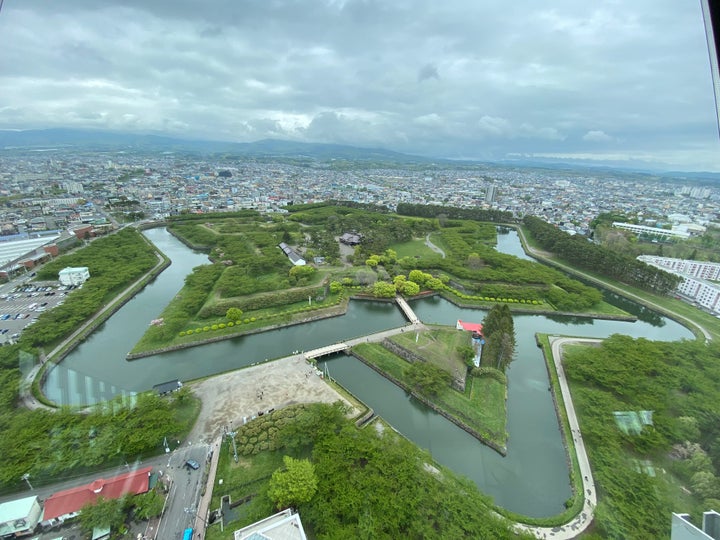 五稜郭タワーから見た五稜郭