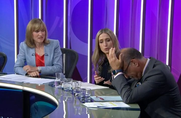 Fiona Bruce, Laura Trott and Theo Paphitis on BBC Question Time, which this week came from Gravesend.