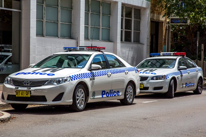 Police cars are pictured on Feb. 21, 2013, in New South Wales, Australia.