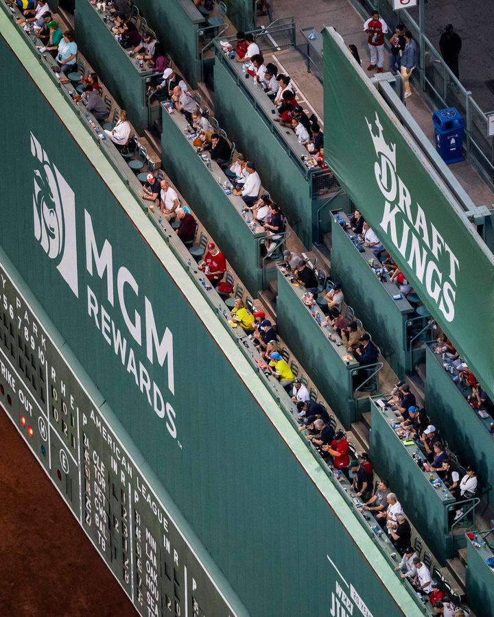 The Green Monster seats at Fenway, pictured in 2022.