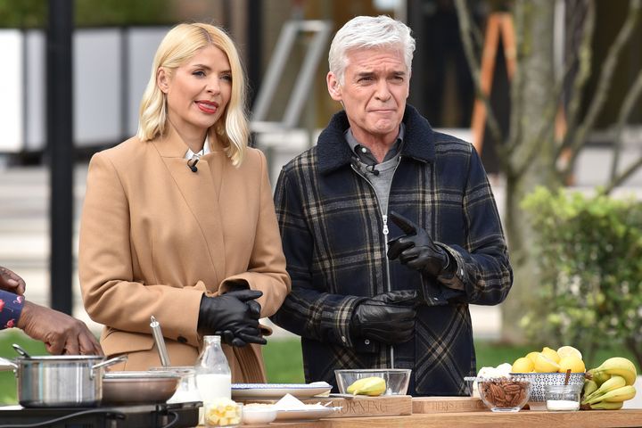 Schofield with former This Morning co-host Holly Willoughby