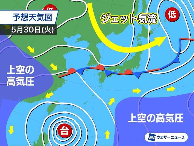 予想天気図 5月30日（火）