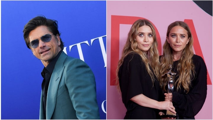 John Stamos and Mary-Kate and Ashley Olsen.