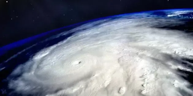 宇宙から撮影した台風の映像。画像はイメージ写真です。