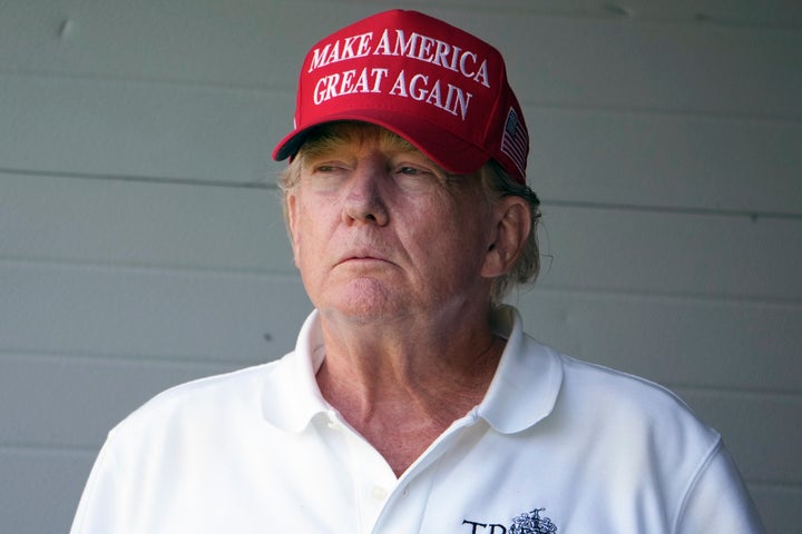 Former President Donald Trump watches the first round of the LIV Golf Tournament at Trump National Golf Club, Friday, May 26, 2023, in Sterling, Va. When Republican Sen. Tim Scott launched his campaign for the White House last week, Trump welcomed his new competitor with open arms. There were no accusations of disloyalty or nasty nicknames from the GOP front-runner like the barrage he unleashed when Florida Gov. Ron DeSantis, considered his leading rival, joined the race two days later with a bungled Twitter announcement. (AP Photo/Alex Brandon, File)