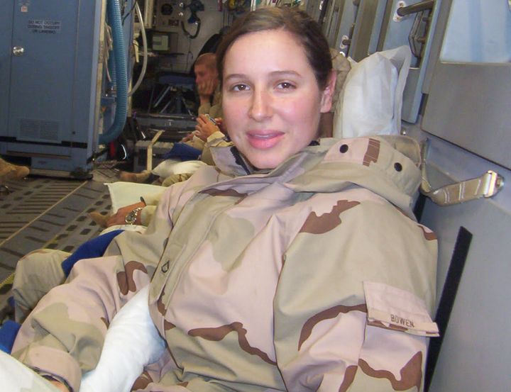 The author in February 2004. "I was finally on my way home from my deployment to Iraq," she writes.