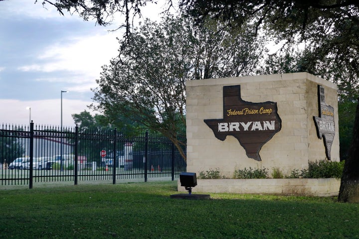 The Federal Prison Camp where Elizabeth Holmes, the former founder and CEO of Theranos, is expected to arrive to begin her 11-year sentence for fraud relating to the defunct company Tuesday, May 30, 2023, in Bryan, Texas.