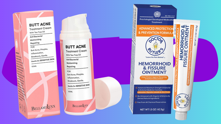 Butt acne lotion and hemorrhoid cream.