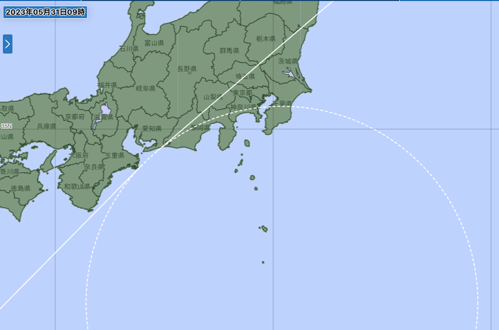 台風2号の進路予想