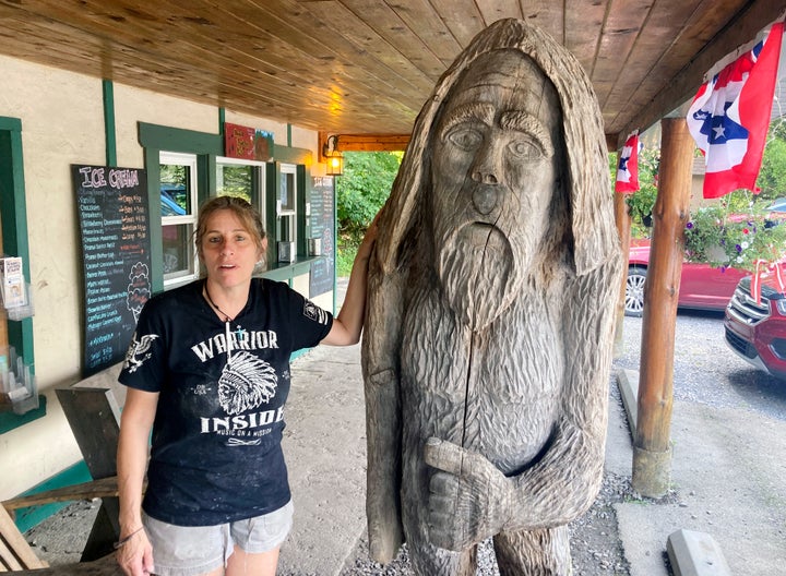 Pauline Bauer is seen outside her Pennsylvania restaurant in 2021. She was sentenced on Tuesday to two years and three months in prison.