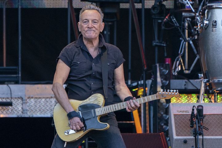 Bruce Springsteen on stage during another show at Murrayfield in Edinburgh on Tuesday 