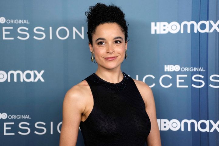 Juliana Canfield, who played Jess Jordan, stalwart assistant to failson Kendall Roy (Jeremy Strong) on Succession, at the HBO show's final season premiere in March.