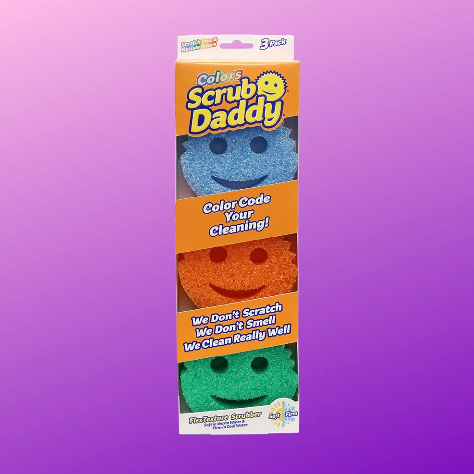 Scrub Daddy Color Sponge (3 Pack, ABS Plastic)