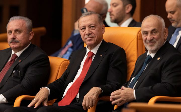 Turkish President Tayyip Erdogan attends a swearing-in ceremony at the Turkish parliament in Ankara, Turkey, June 2, 2023. REUTERS/Umit Bektas