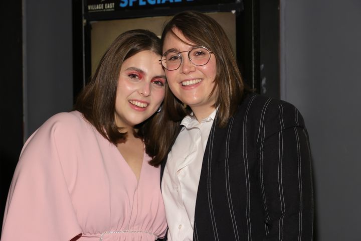 Beanie Feldstein (left) and Bonnie-Chance Roberts were married May 20 in Port Jervis, New York. 