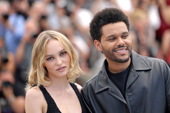 Lily-Rose Depp and Abel 'The Weeknd' Tesfaye in Cannes last month