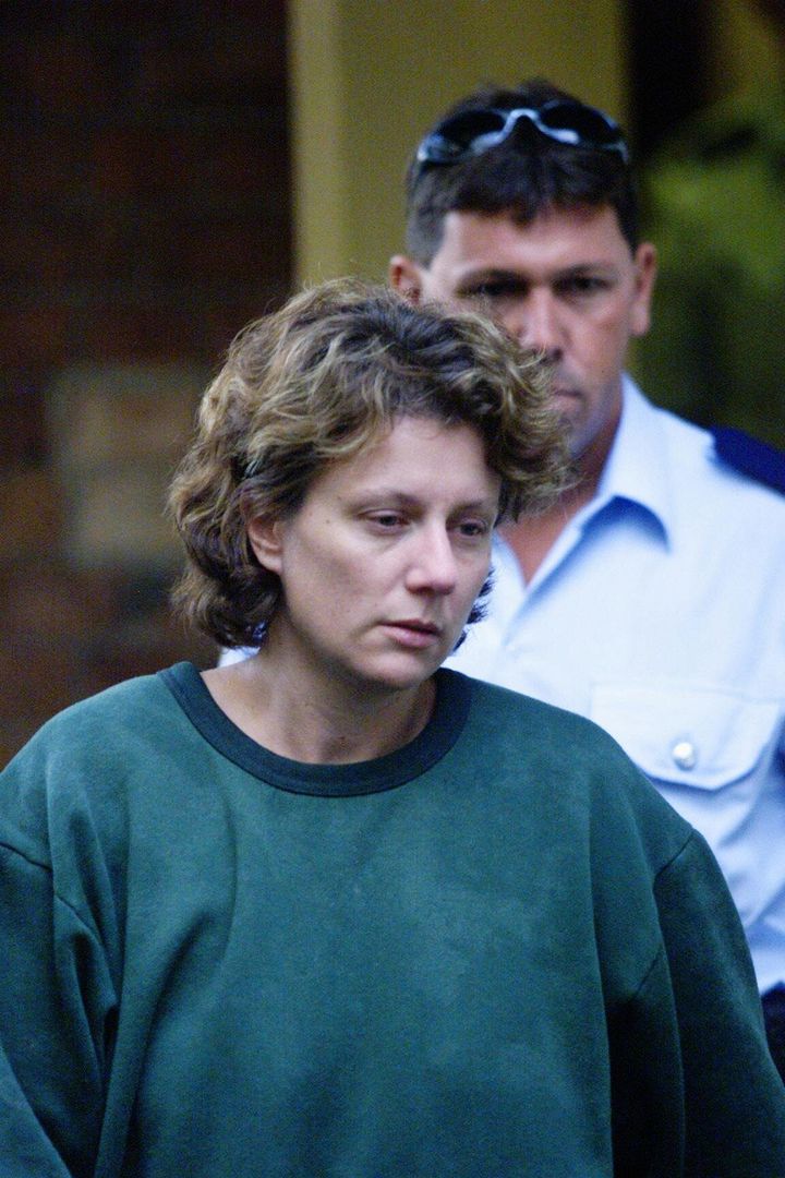 Kathleen Folbigg leaving Maitland Court on March 22, 2004.