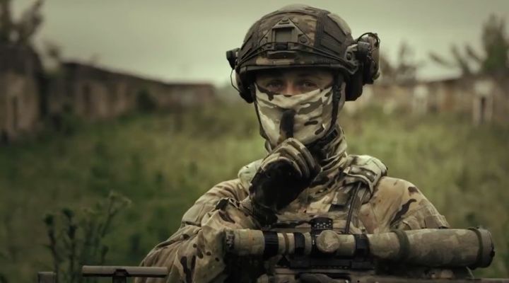 Ukraine shared a video of several soldiers putting their fingers to their mouths, suggesting silence