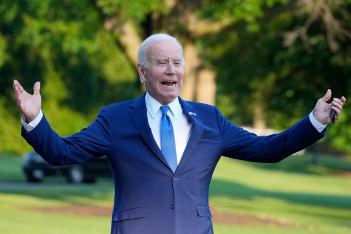 President Joe Biden exclaimed “I got sandbagged!” while explaining to the press how he tripped and fell while on stage during the Air Force Academy’s commencement.