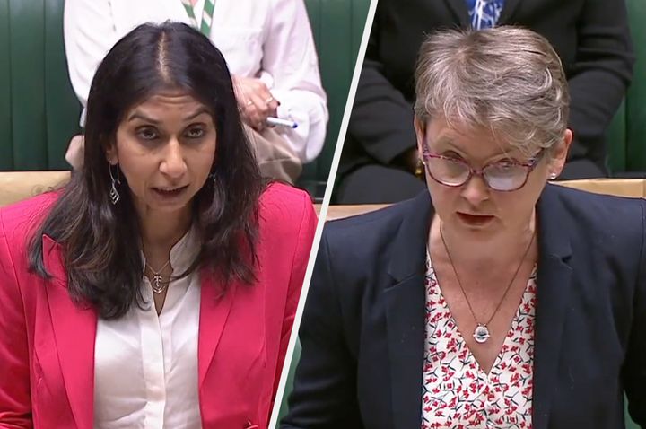 <strong>Suella Braverman and Yvette Cooper in the Commons.</strong>