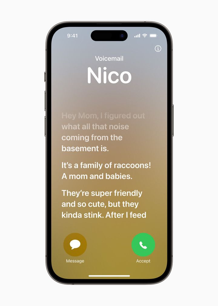 The new iPhone operation system will transcribe voicemails live, and straight to your home screen. 