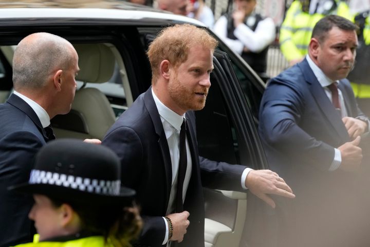 Prince Harry arrives at the High Court in London, on June 6, 2023.