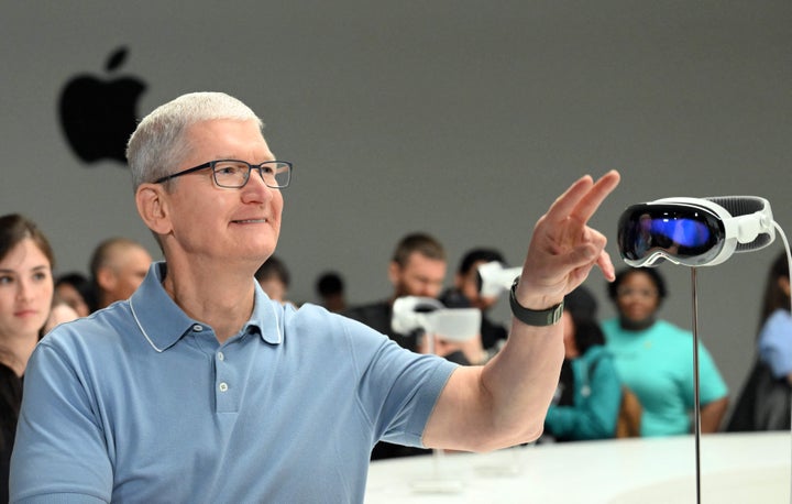 Apple CEO Tim Cook unveiled the new VR headset on Monday