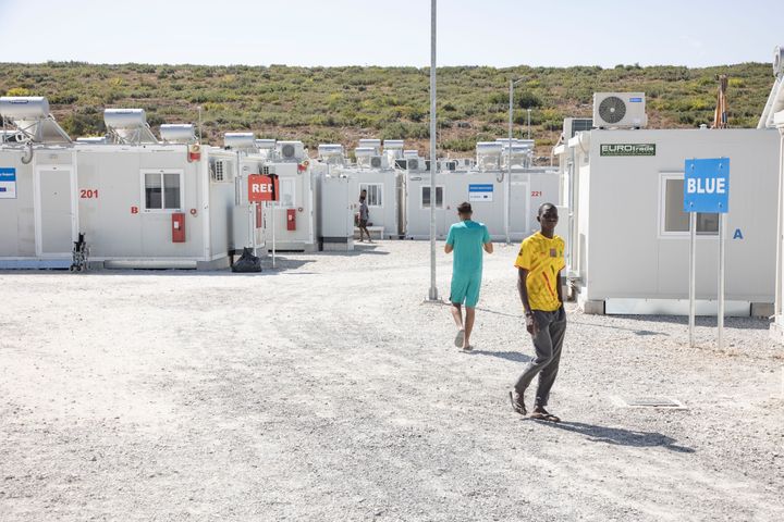 Το νέο κέντρο υποδοχής προσφύγων/μεταναστών στη Σάμο. (Photo by Nicolas Economou/NurPhoto via Getty Images)