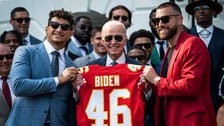 Patrick Mahomes And Travis Kelce Win Again Doing Shtick At White House