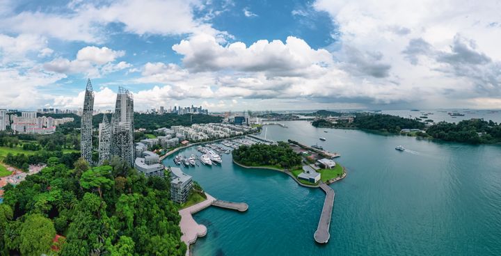 Η περιοχή Keppel Bay στη Σιγκαπούρη είναι από τις πιο πράσινες της πόλης.