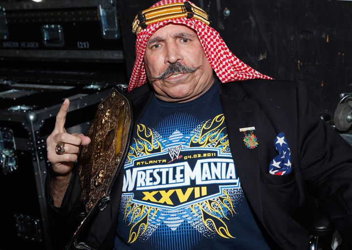 The Iron Sheik, in 2013. The Iranian-born professional wrestler has died at the age of 81, his family said.