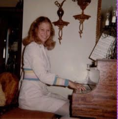 The author plays the piano at her grandma's house one Sunday.