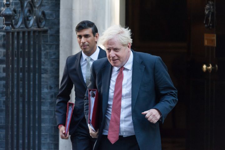 Boris Johnson and Rishi Sunak in 2020.