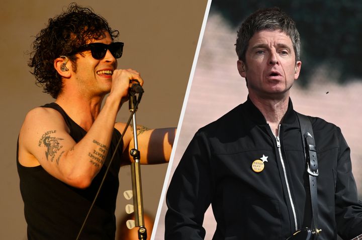 Matty Healy and Noel Gallagher