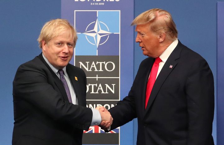 Boris Johnson said the UK was "first in line" for a trade deal when Donald Trump was in the White House.