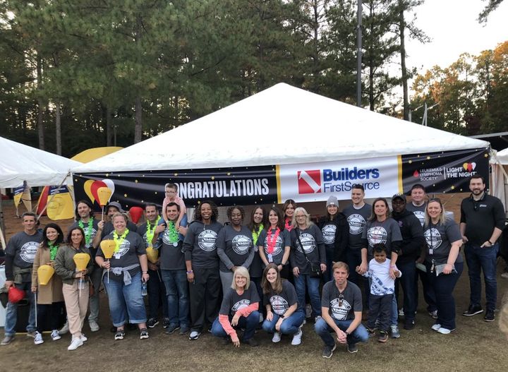 The Builder's FirstSource team at a Light The Night event