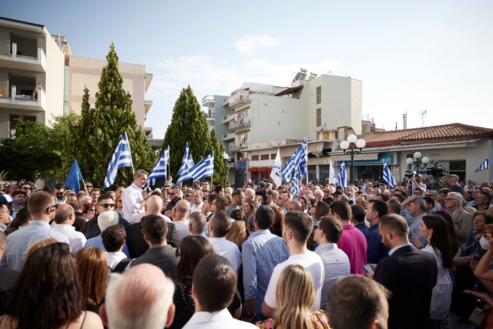 Τον Ασπρόπυργο επισκέφθηκε το απόγευμα ο πρόεδρος της ΝΔ και μίλησε σε συγκέντρωση πολιτών